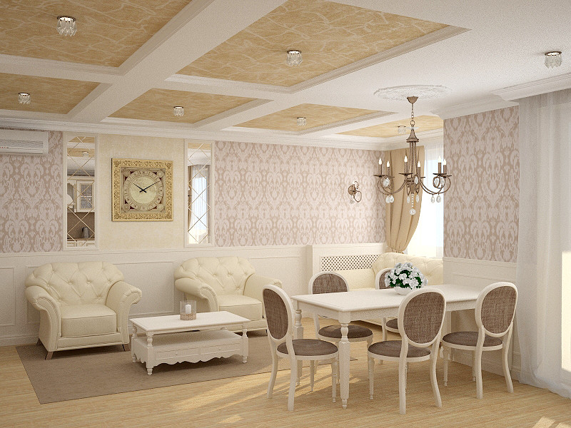 Квартира в современном классическом стиле.