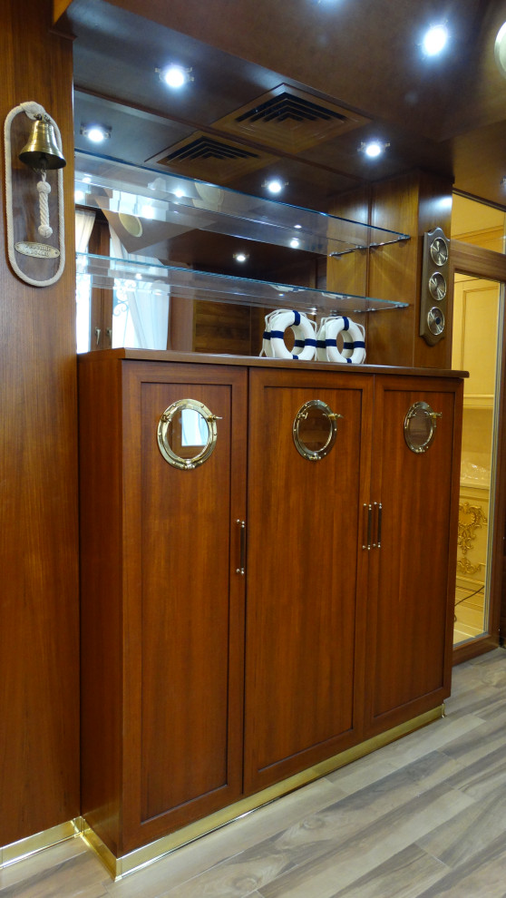 Проект лоджии в стиле интерьера яхты