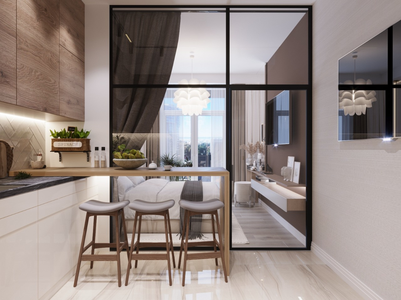 Обложка проекта: Небольшая квартира в центре