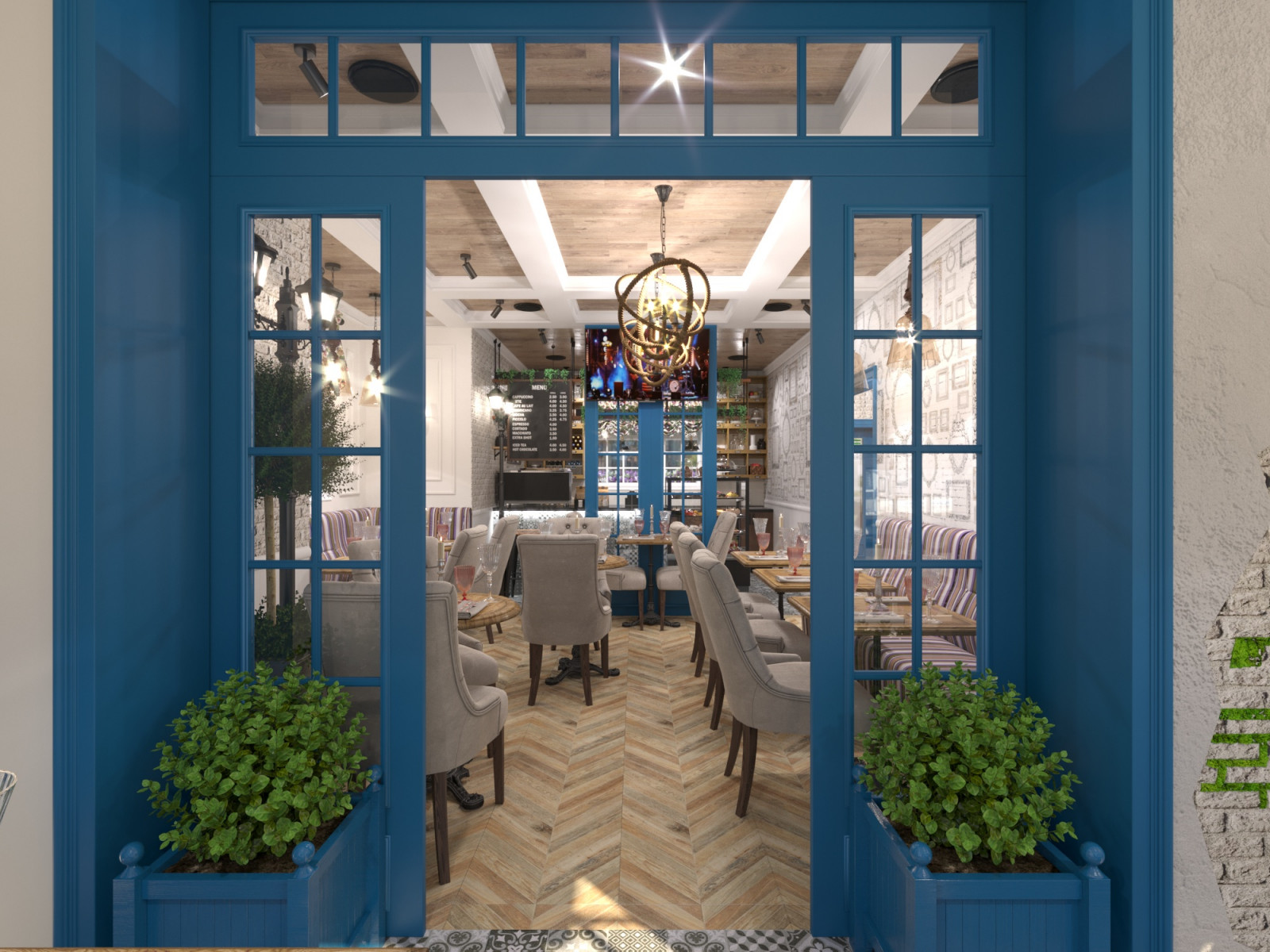 Обложка проекта: Дизай-проект интерьера кафе-пекарни