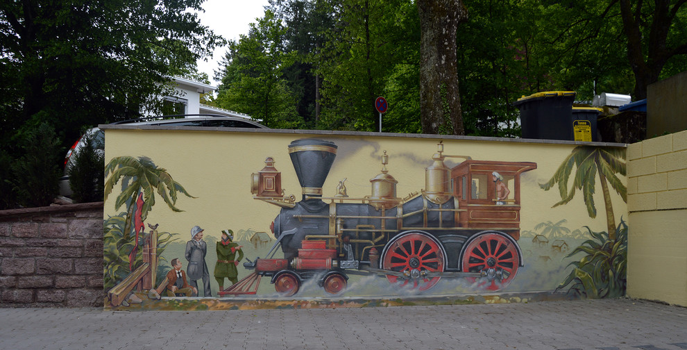 Роспись фасада  и интерьера мини-отеля