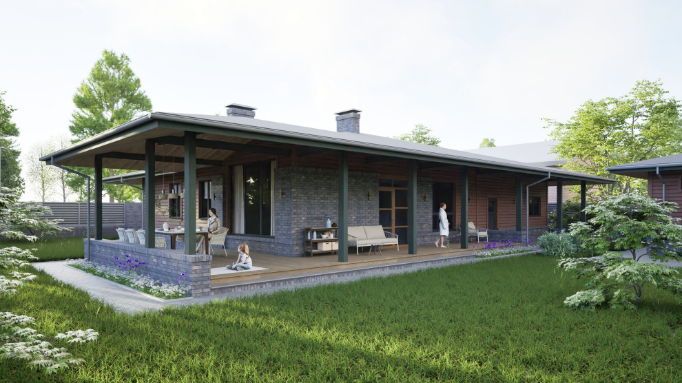 Индивидуальный жилой дом деревянной конструкции.