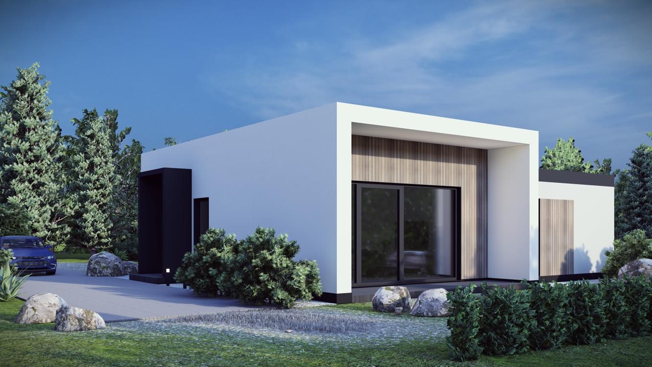 Минимал 105 | Эскизный проект современного одноэтажного дома