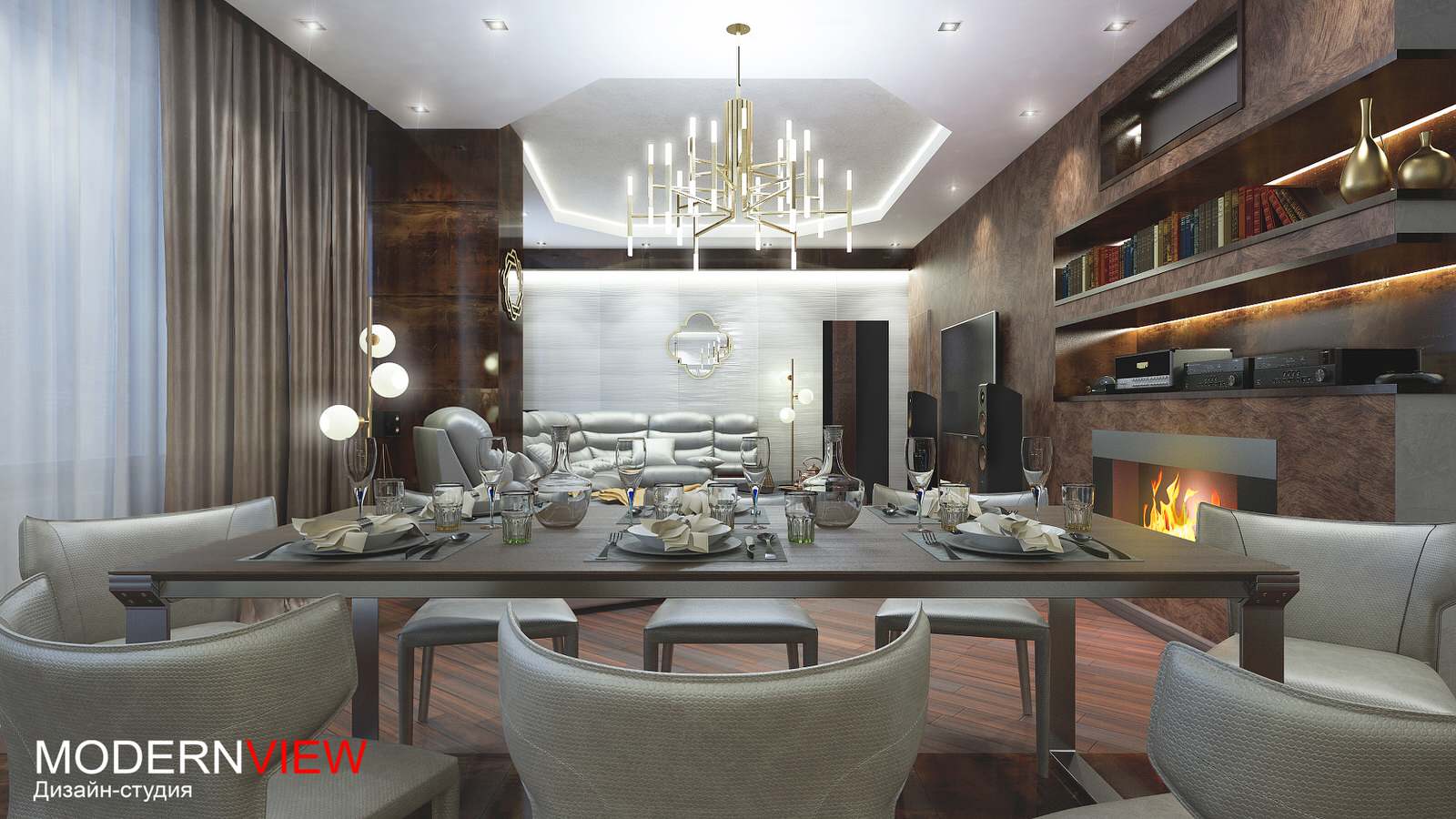 Дизайн проект квартиры "Авиаконструктора Сухого"