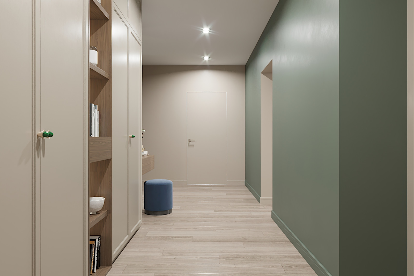 "КВАРТИРА В СИНЕ-ЗЕЛЁНЫХ ТОНАХ"