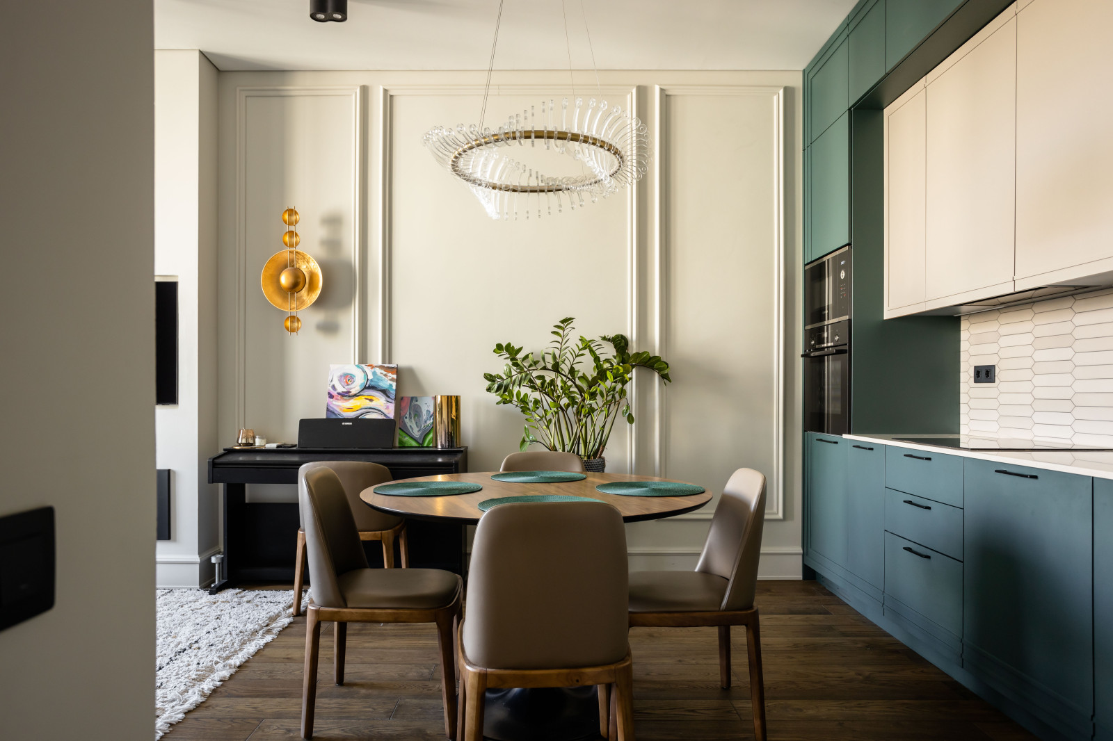 Минимализм и элегантность: кухня в одну стену