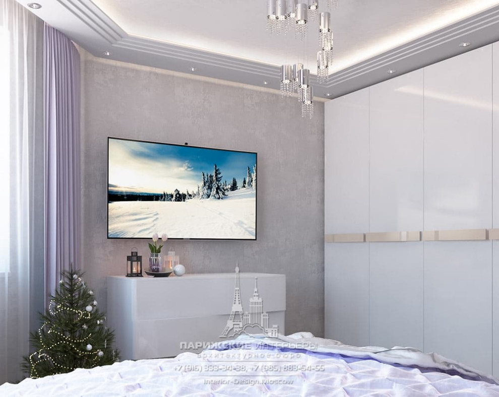 Дизайн однокомнатной квартиры 40 кв. м в современном стиле