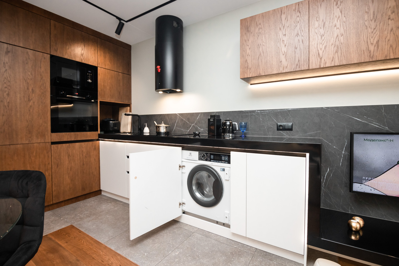 Кухня-гостиная в стиле минимализм