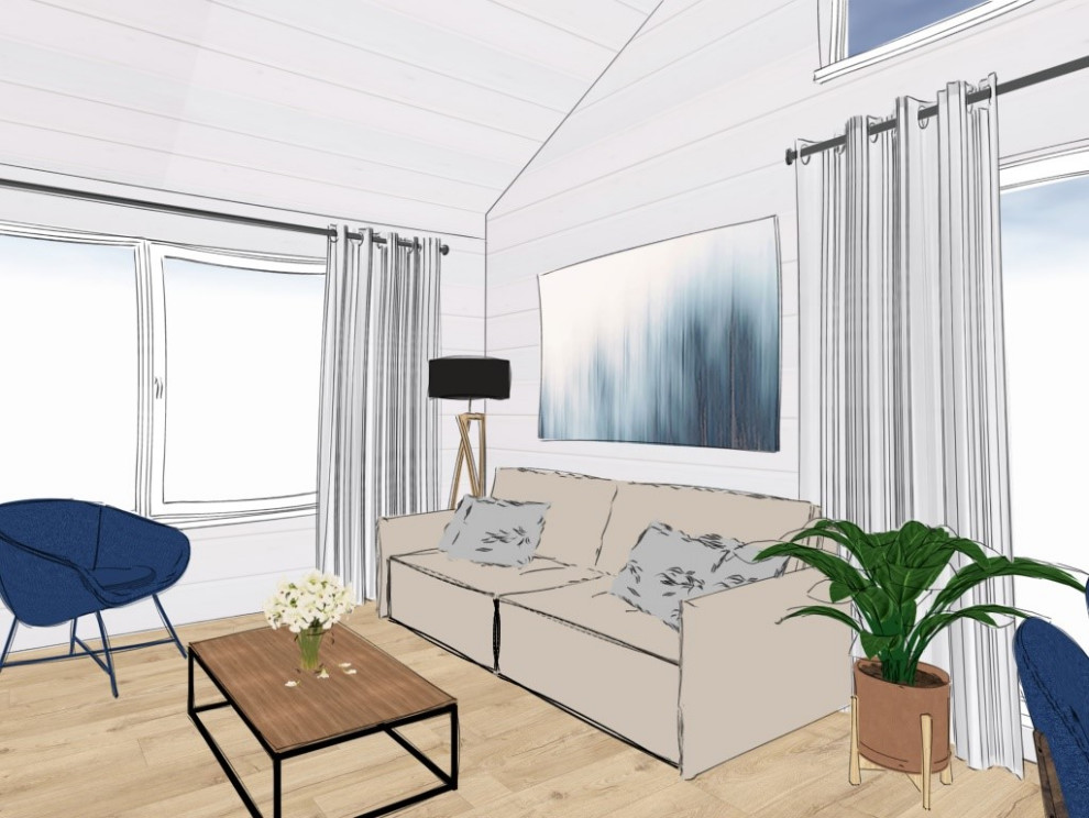 Обложка проекта: Кухня гостиная в частном доме (скетчи)