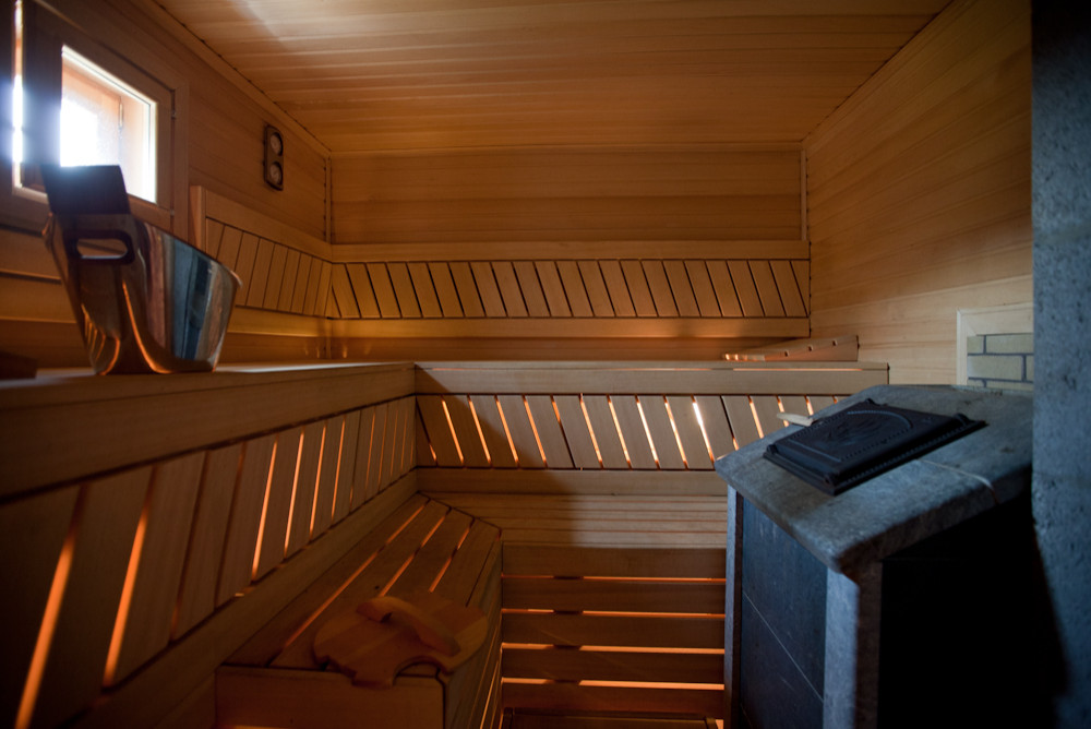 Баня в доме из клееного бруса