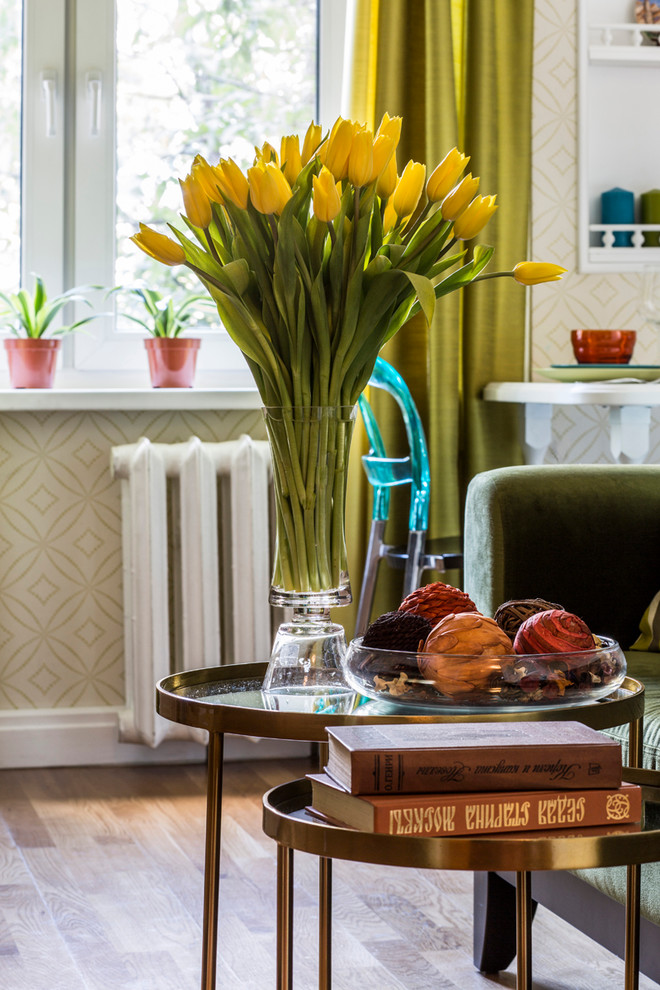 Houzz тур: Угловая хрущевка с яркими деталями