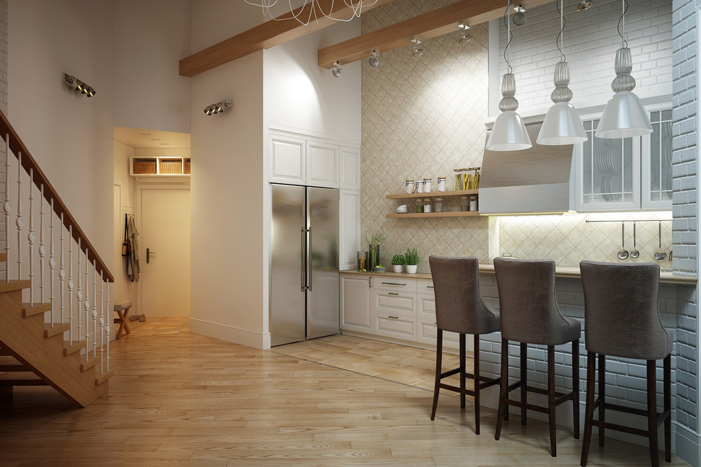 Светлый мансардный интерьер.Салтыковка