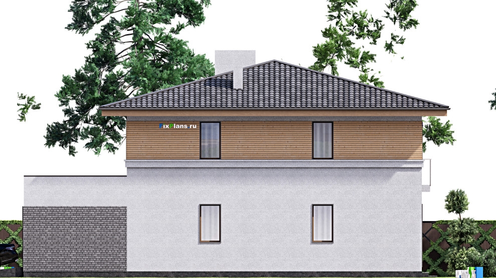 Проект двухэтажного дома 16х17 м S317м2 F-16667