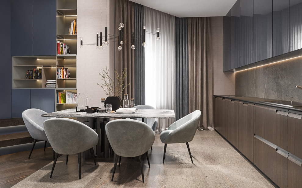 Студия в современном стиле в колониальных тонах