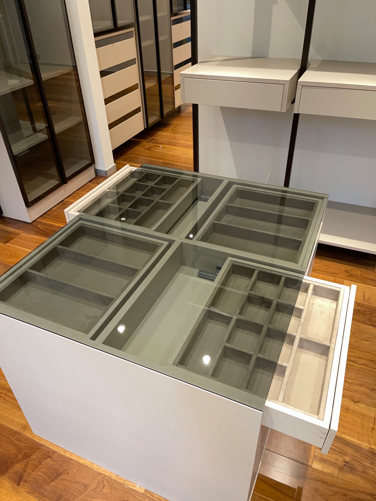 Распашной шкаф с системой RPE raumplus и Гардеробная система UNO raumplus