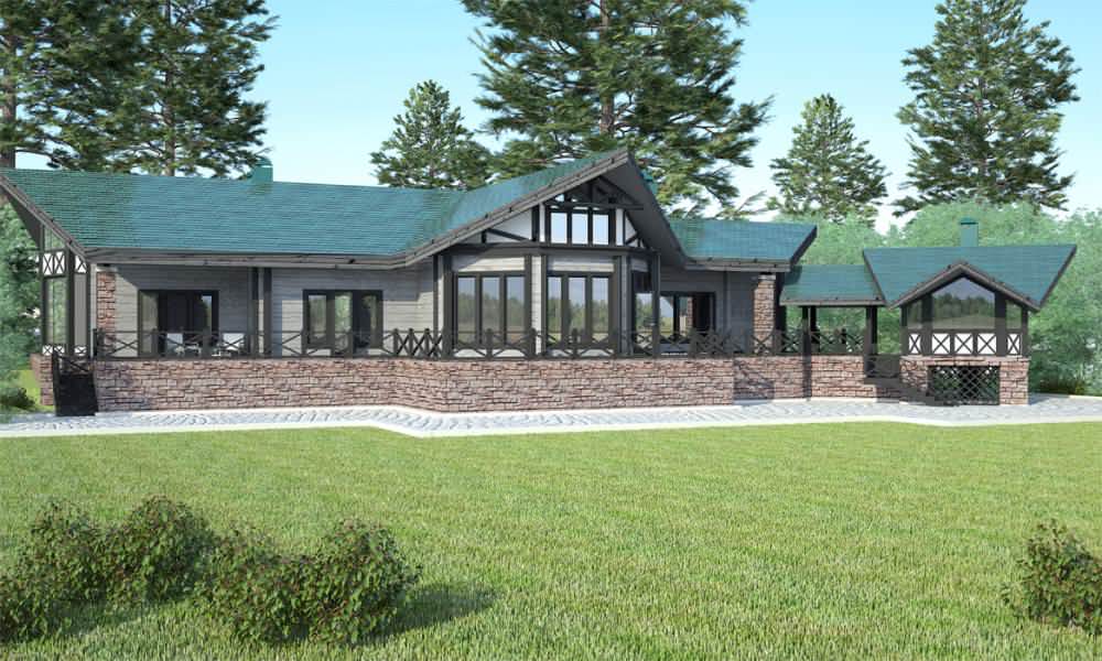 Обложка проекта: Коттедж из бруса на озере Суходольское