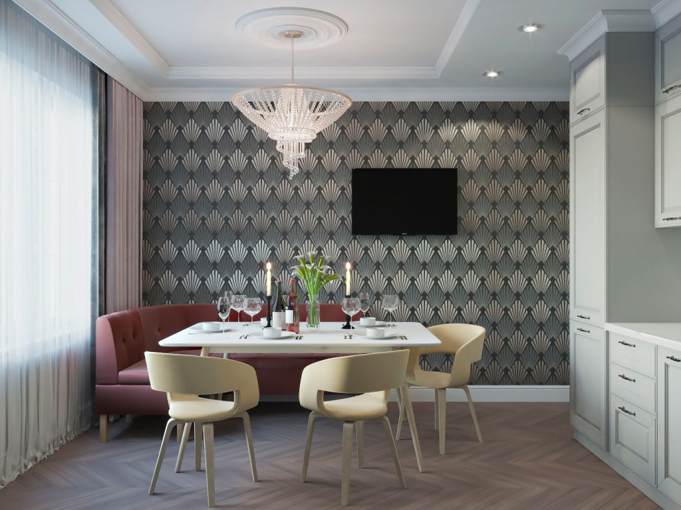 Дизайн проект 2х-комнатной квартиры в неоклассике