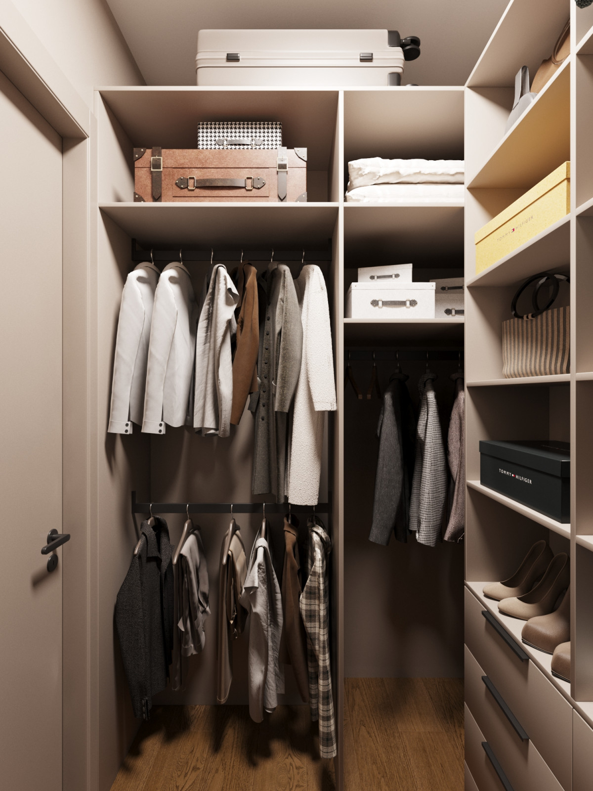 Дизайн-проект квартиры в темно серых тонах