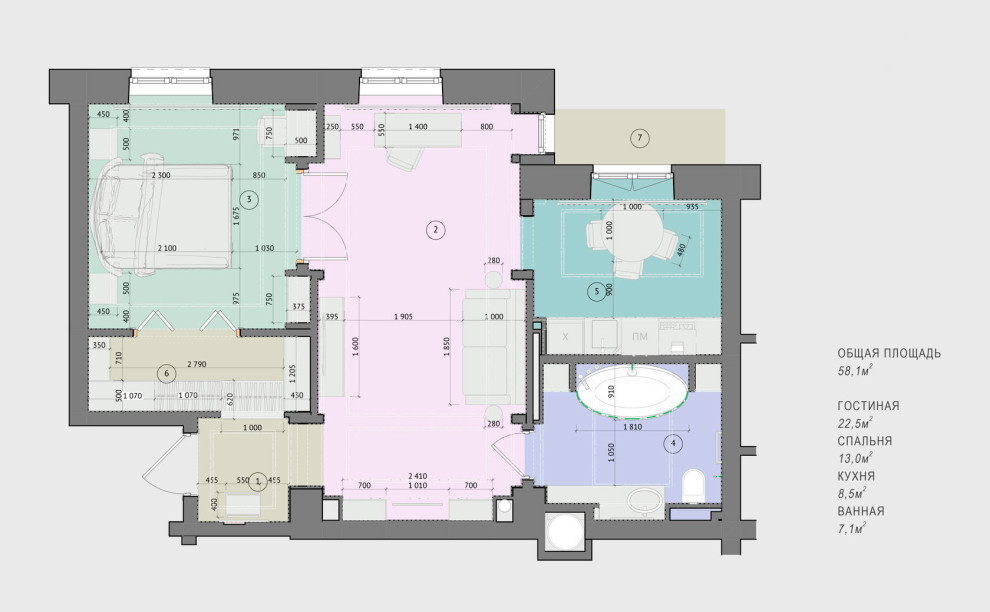 Планировочные решения реализованных проектов