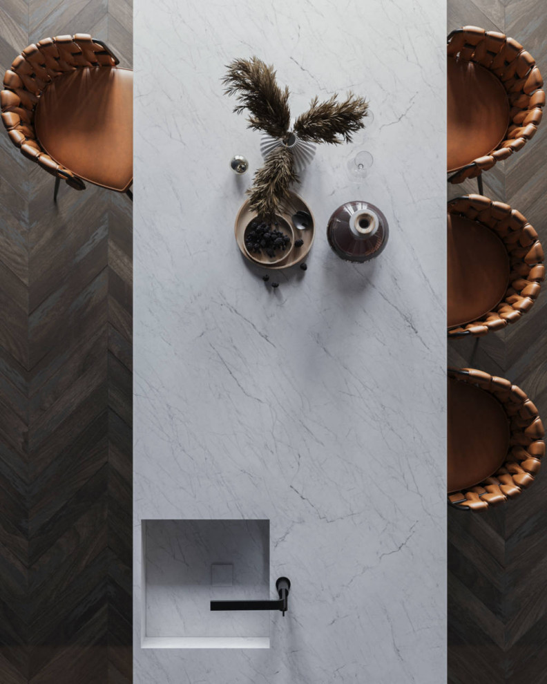 Black interior for a bachelor in St. Petersburg, 75m2