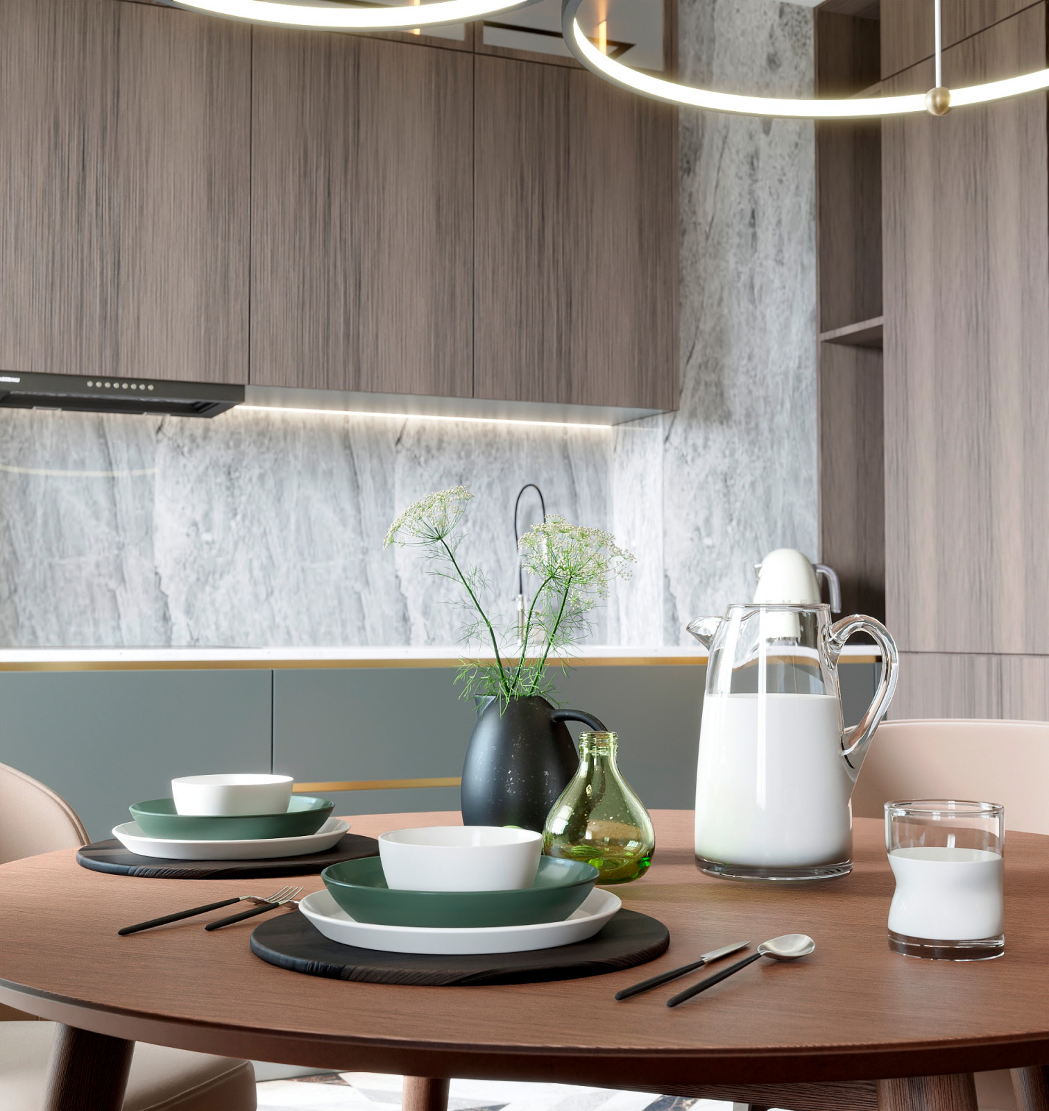 Обложка проекта: Кухня-гостиная в ЖК «Green House”