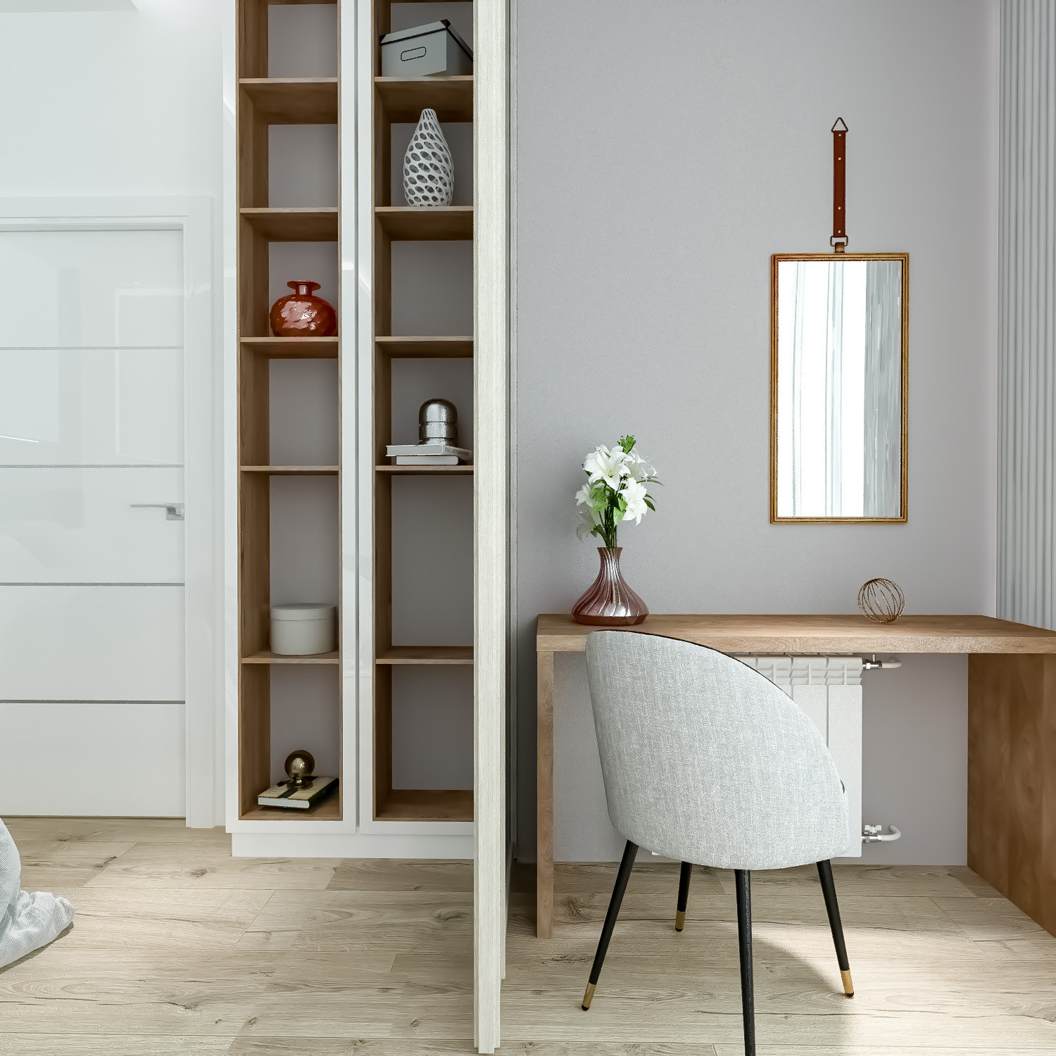 2020. 13. 10. Проект дизайна интерьера квартиры (спальня)