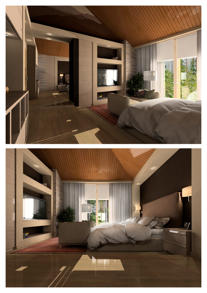 Обложка проекта: Дизайн - проект спальни в экостиле