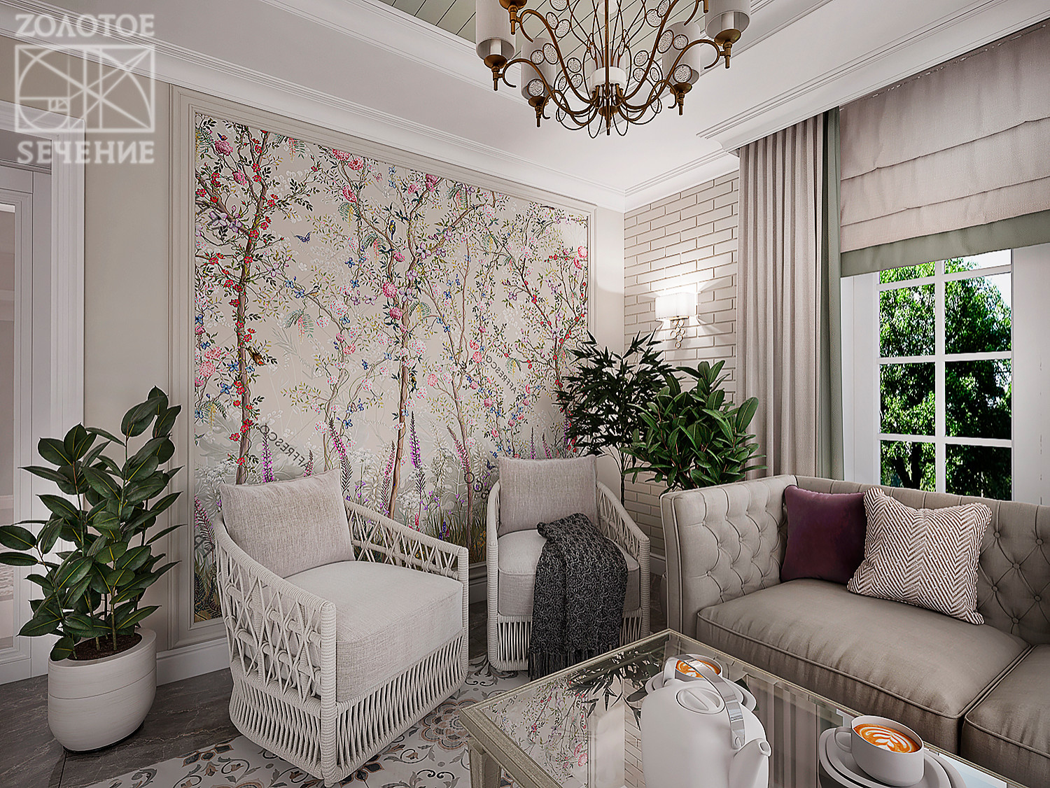 Обложка проекта: Изысканная нежность загородного дома