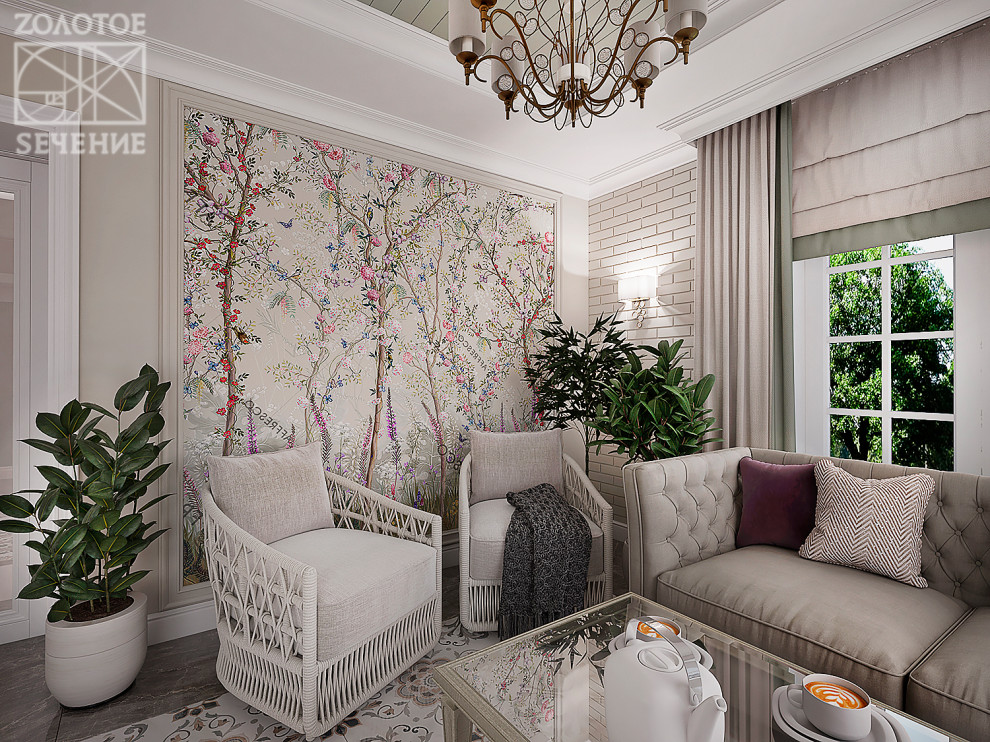 Обложка проекта: Изысканная нежность загородного дома