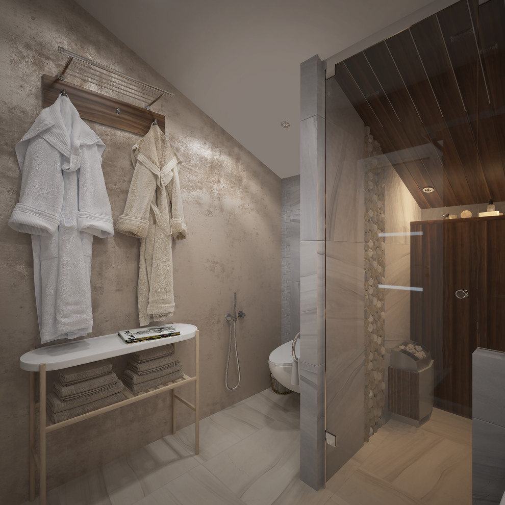 Ванная комната с мини-сауной