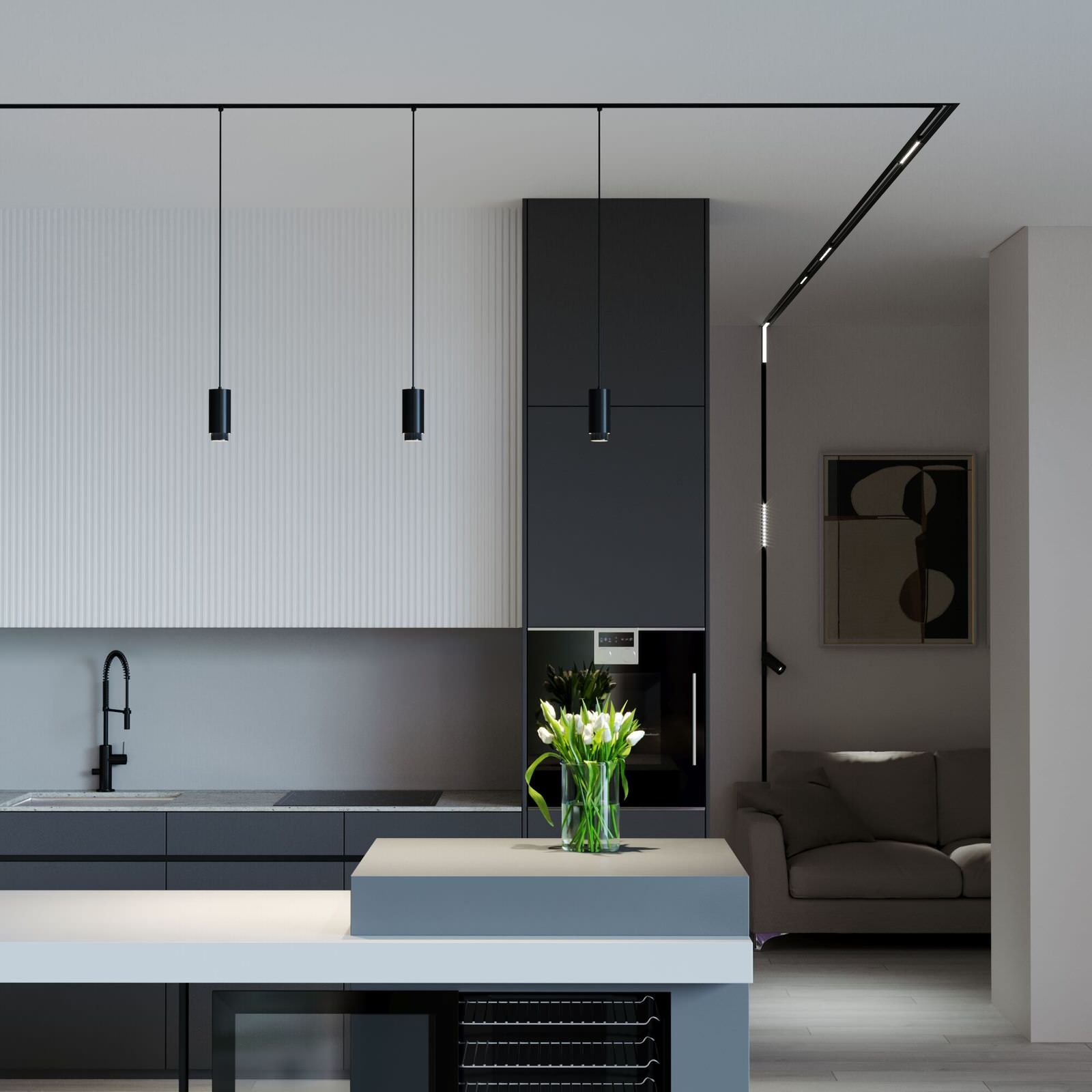 Basic System Nubis Трековый светильник GU10 черный