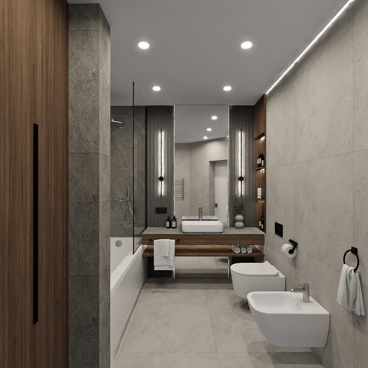 Обложка проекта: Санузел в современном стиле