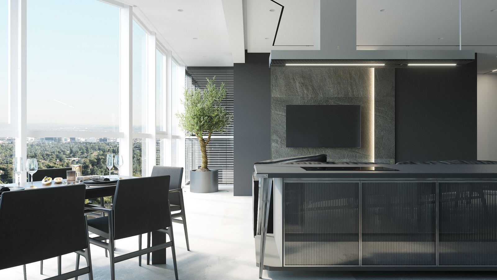 Олива в бетоне