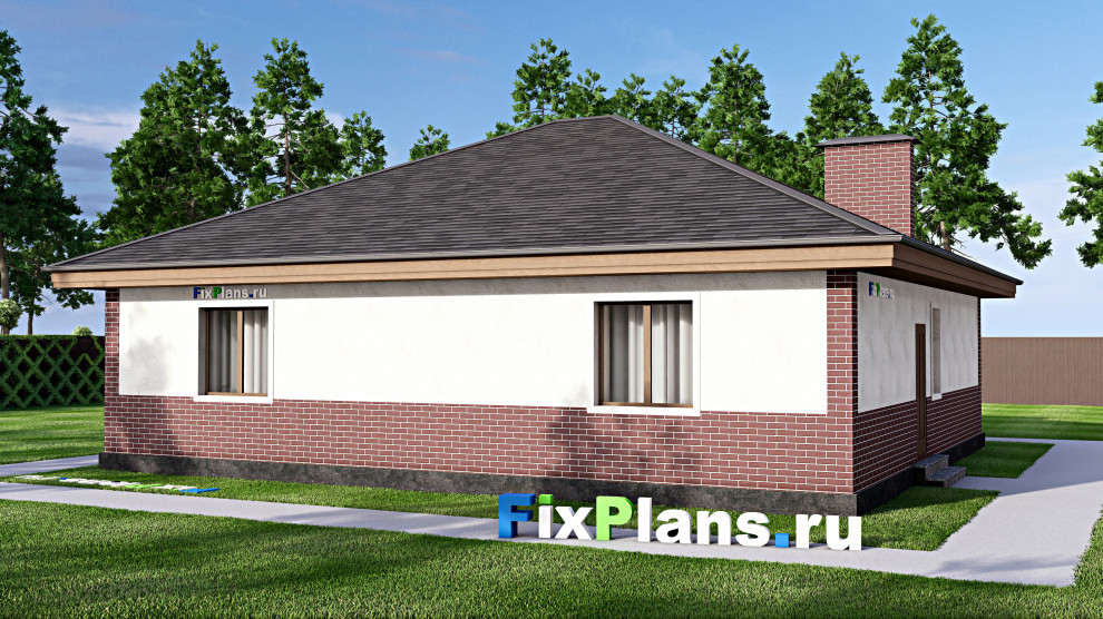 Проект одноэтажного дома 13х14м S126м2 F-13760