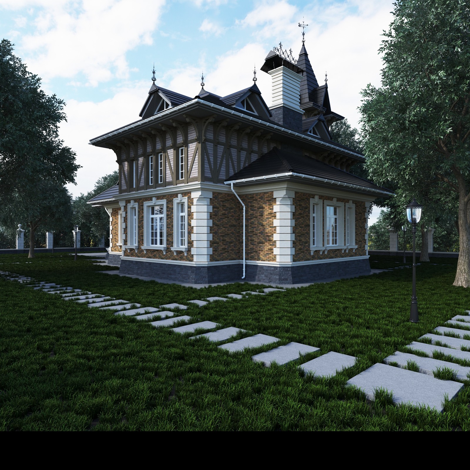 Дом в викторианском стиле.