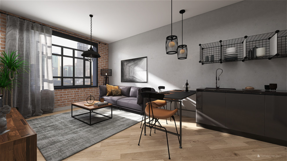 Квартира в индустриальном стиле