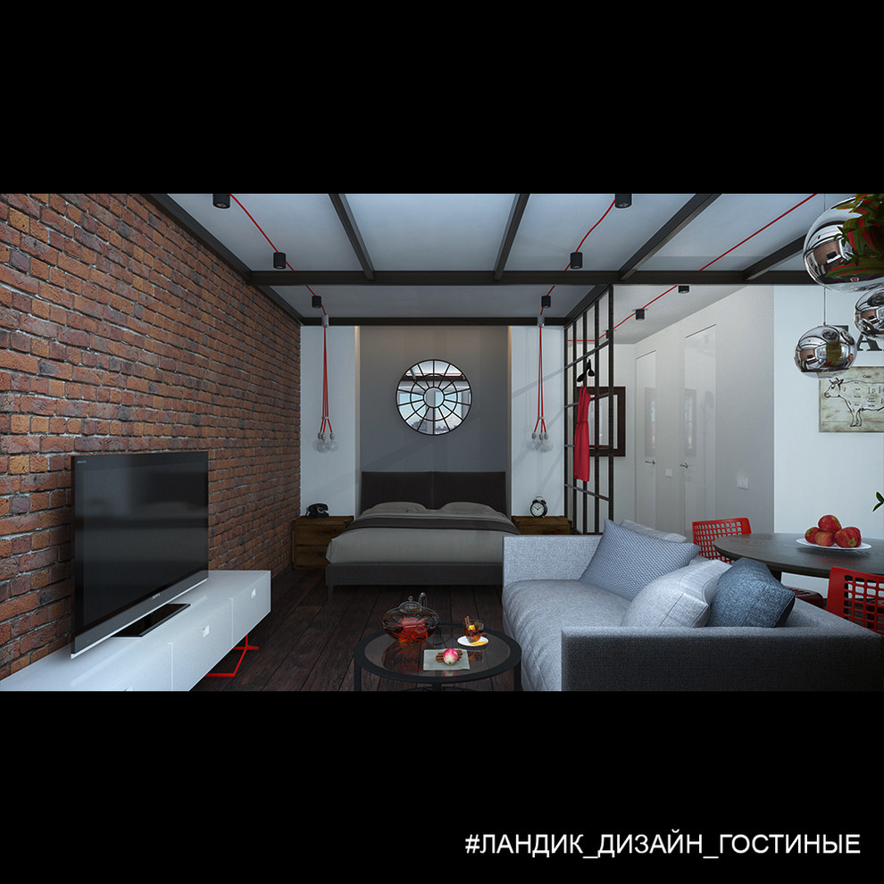 Стилизация лофта в небольшой студии