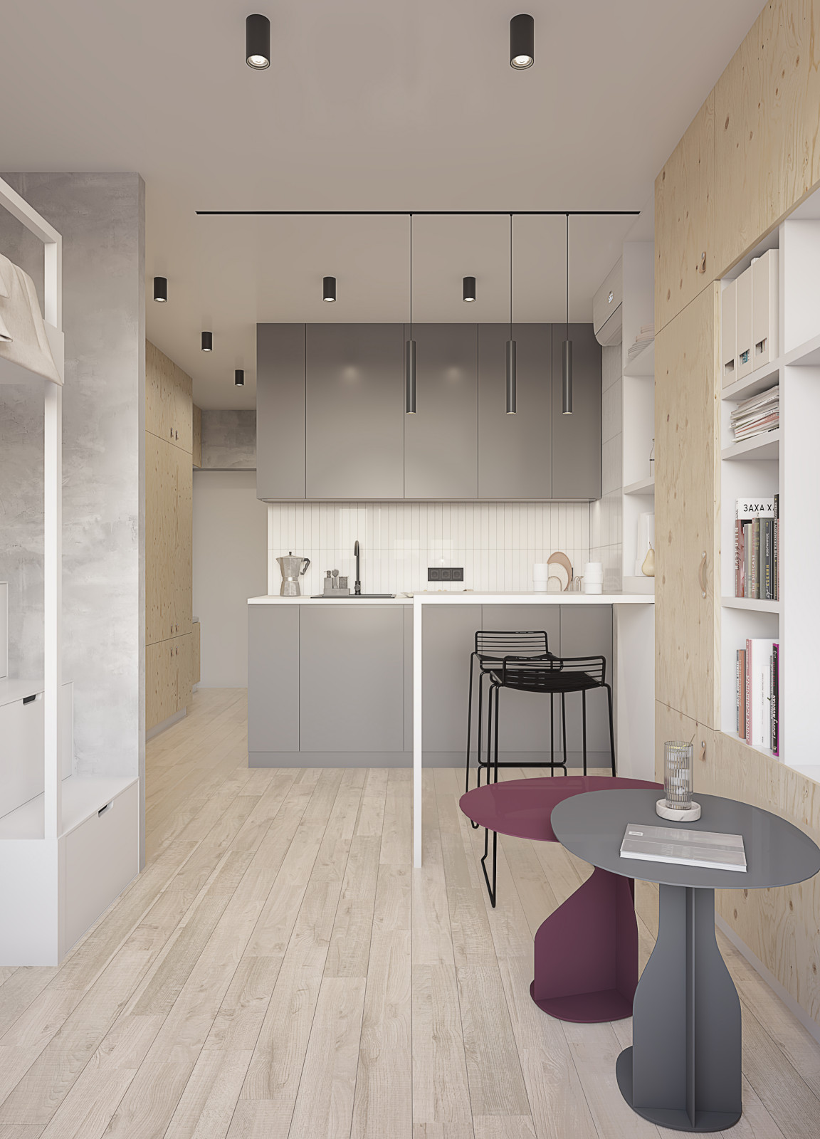 Студия 29м2 для молодой девушки