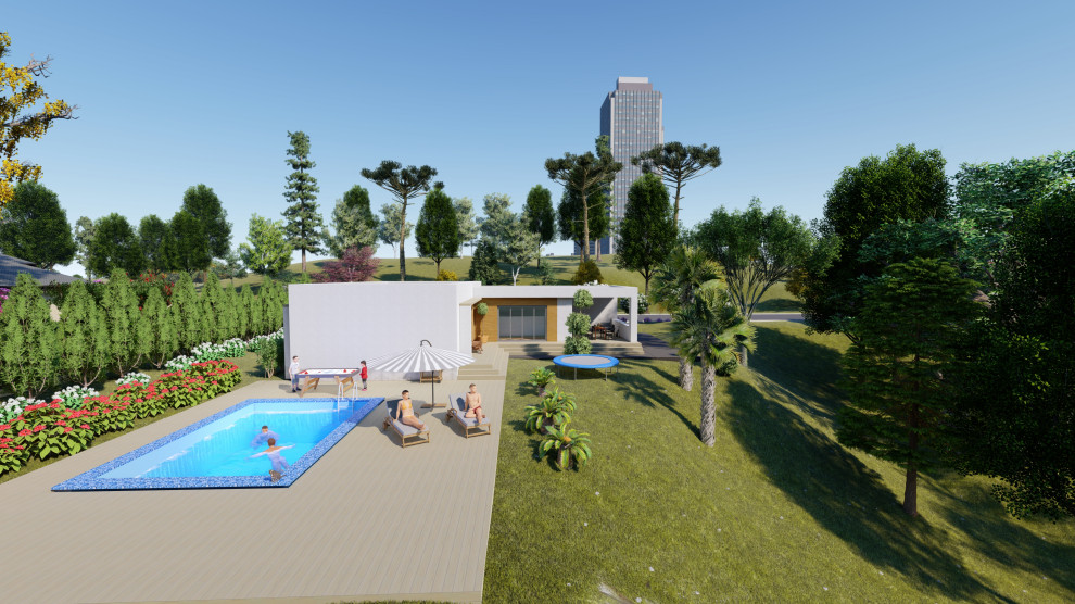 Дом на берегу моря с бассейном