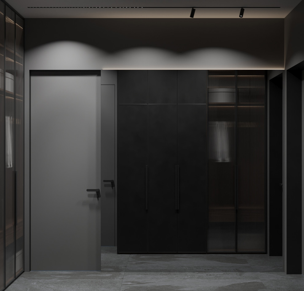 Темный минимализм в коттедже