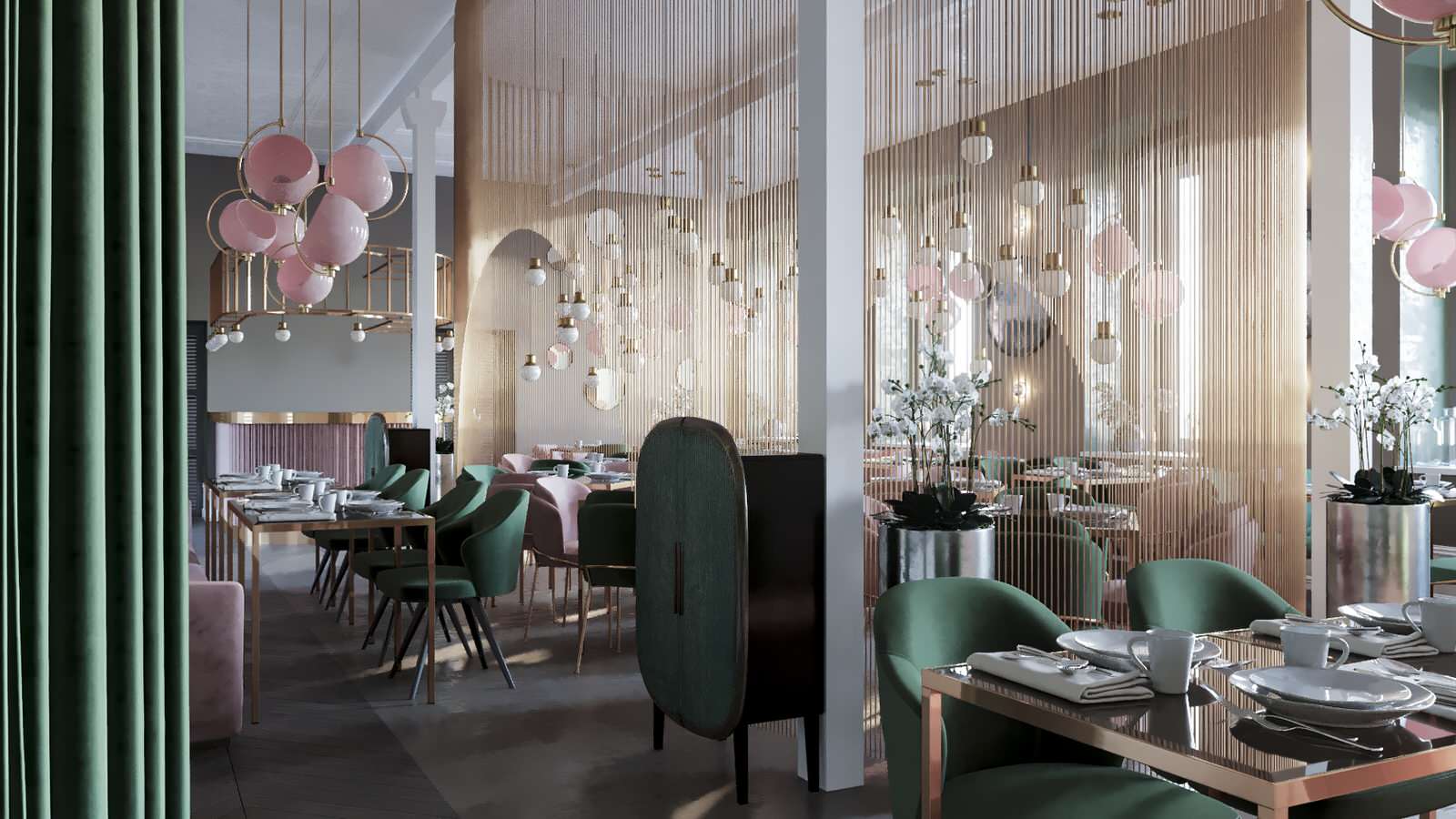 Restaurant_011_визуализация интерьера для ресторана "Джульетта" г. Спб