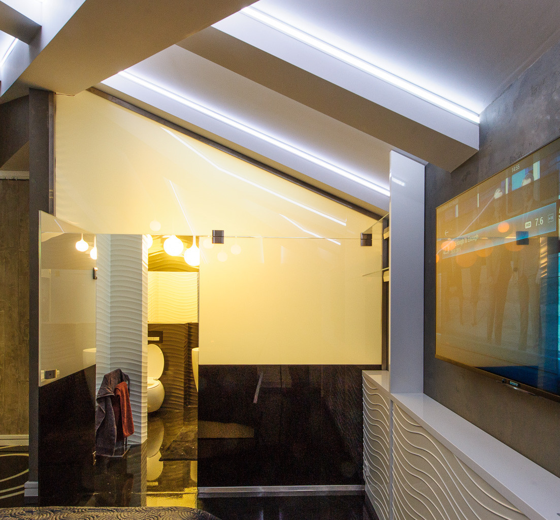 Перегородка, меняющая прозрачность - матовый режим.