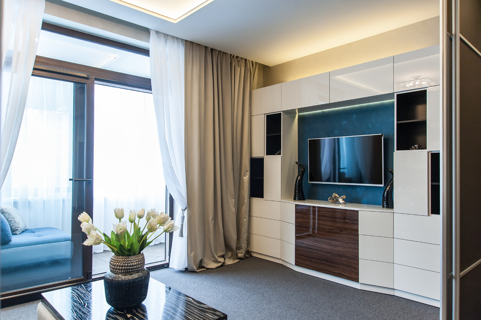 Реализованный проект уютной квартиры-студии 34 м2. Санкт-Петербург. ЖК "Клевер"