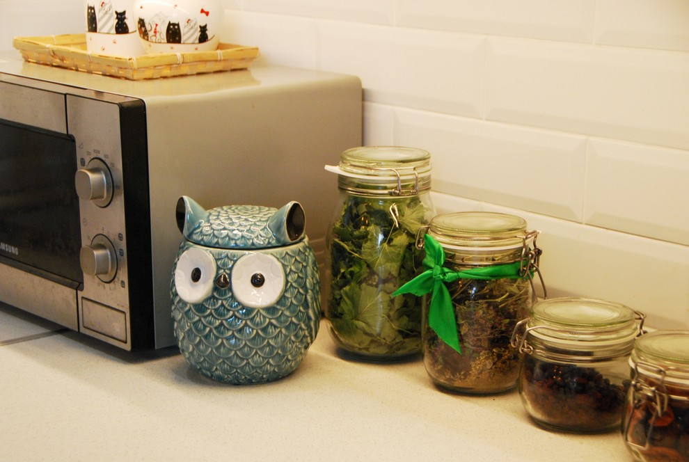 Кухня-гостиная в скандинавском стиле "Туманный Петербург"