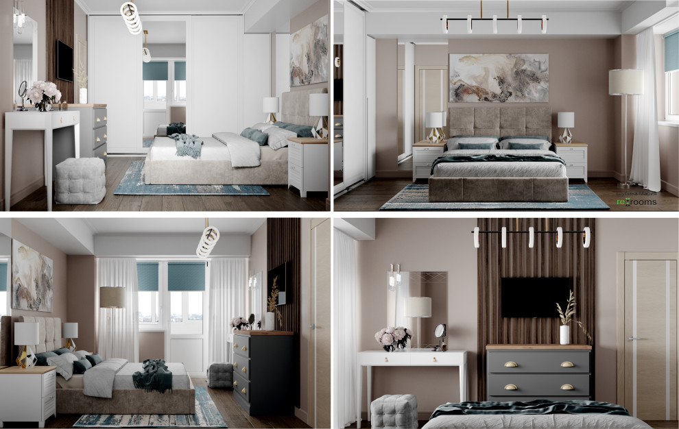Проект спальни от концепции до визуализации