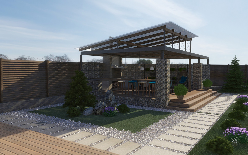 Ландшафтный дизайн участка на берегу залива