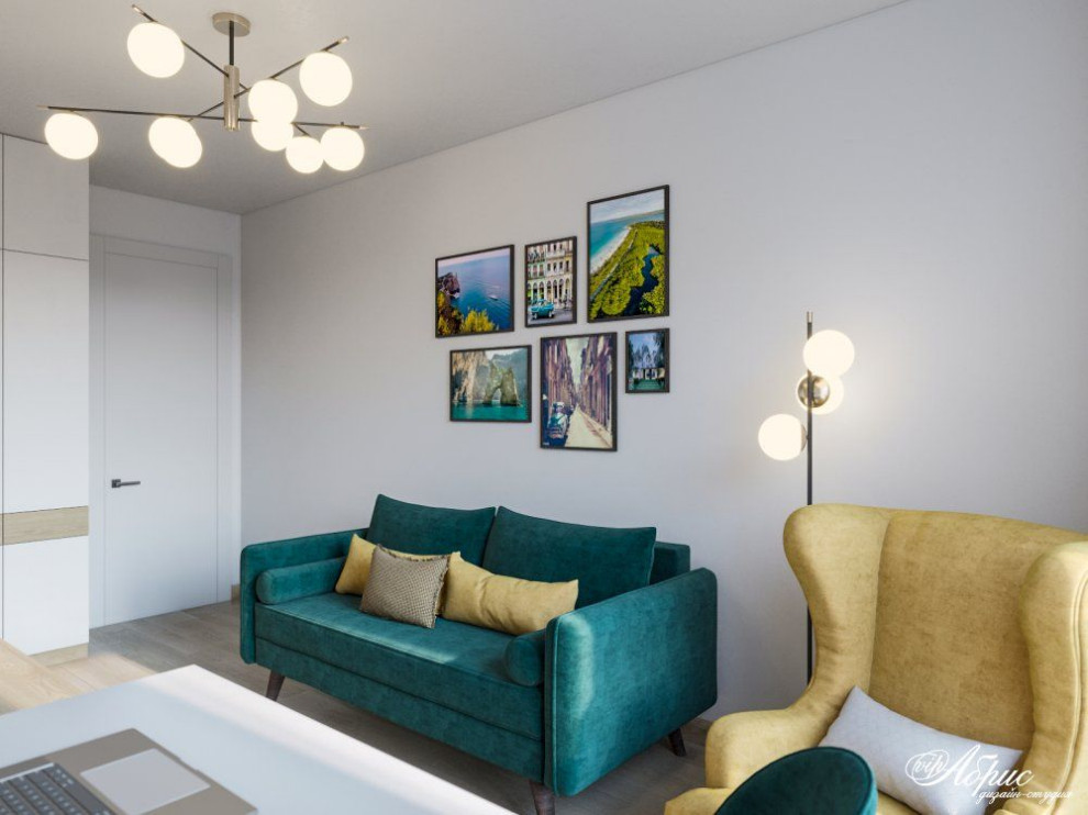 Современный дизайн двухкомнатной квартиры (ЖК Норвежский квартал)