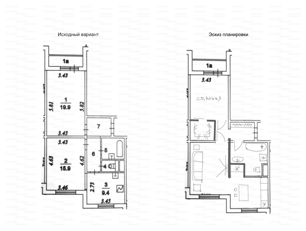 Идеи перепланировки для двухкомнатных квартир
