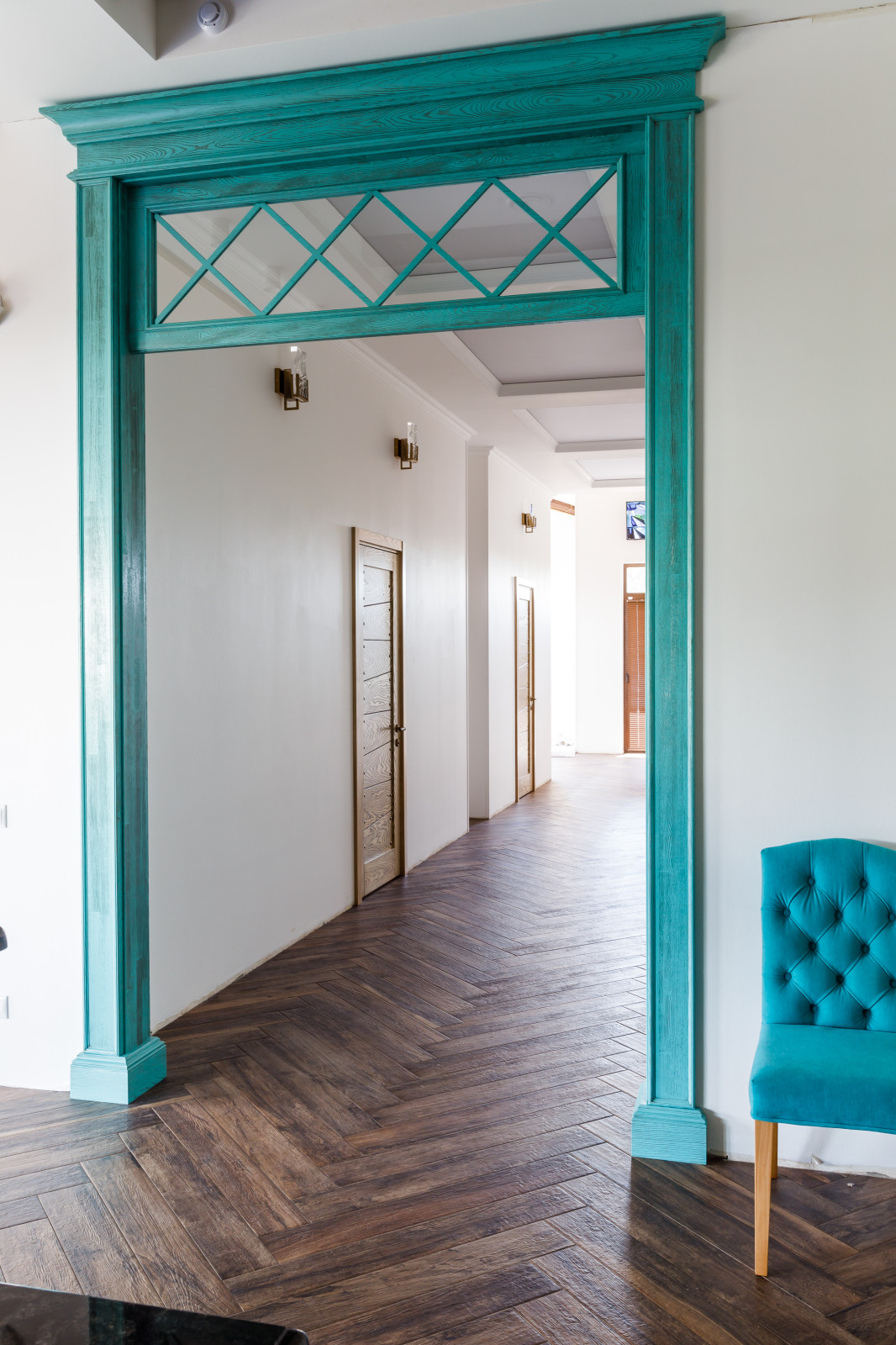 Кухня в бирюзовых оттенках