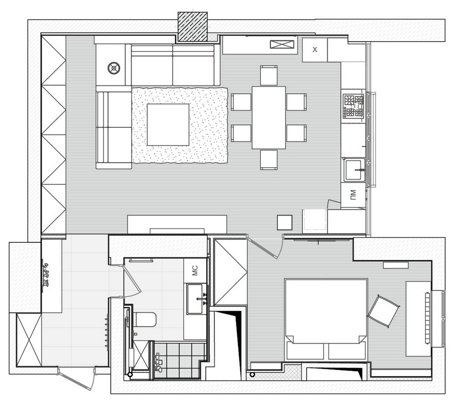 Есть решение: Кухня, совмещенная с лоджией